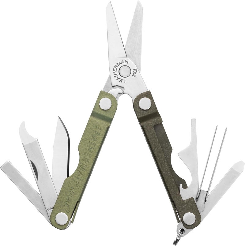 LEATHERMAN ميكرا، أداة متعددة الاستخدامات مع أدوات العناية، سكين جيب صغير لحمل يومي (EDC)، هوايات وأنشطة خارجية، مصنوعة في الولايات المتحدة، سبروس - Image 1